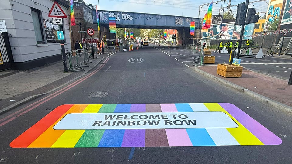 London Marathon Rainbow Row Graphics