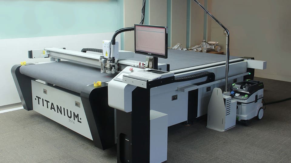 A shot of the Titanium 2516 digital cutter